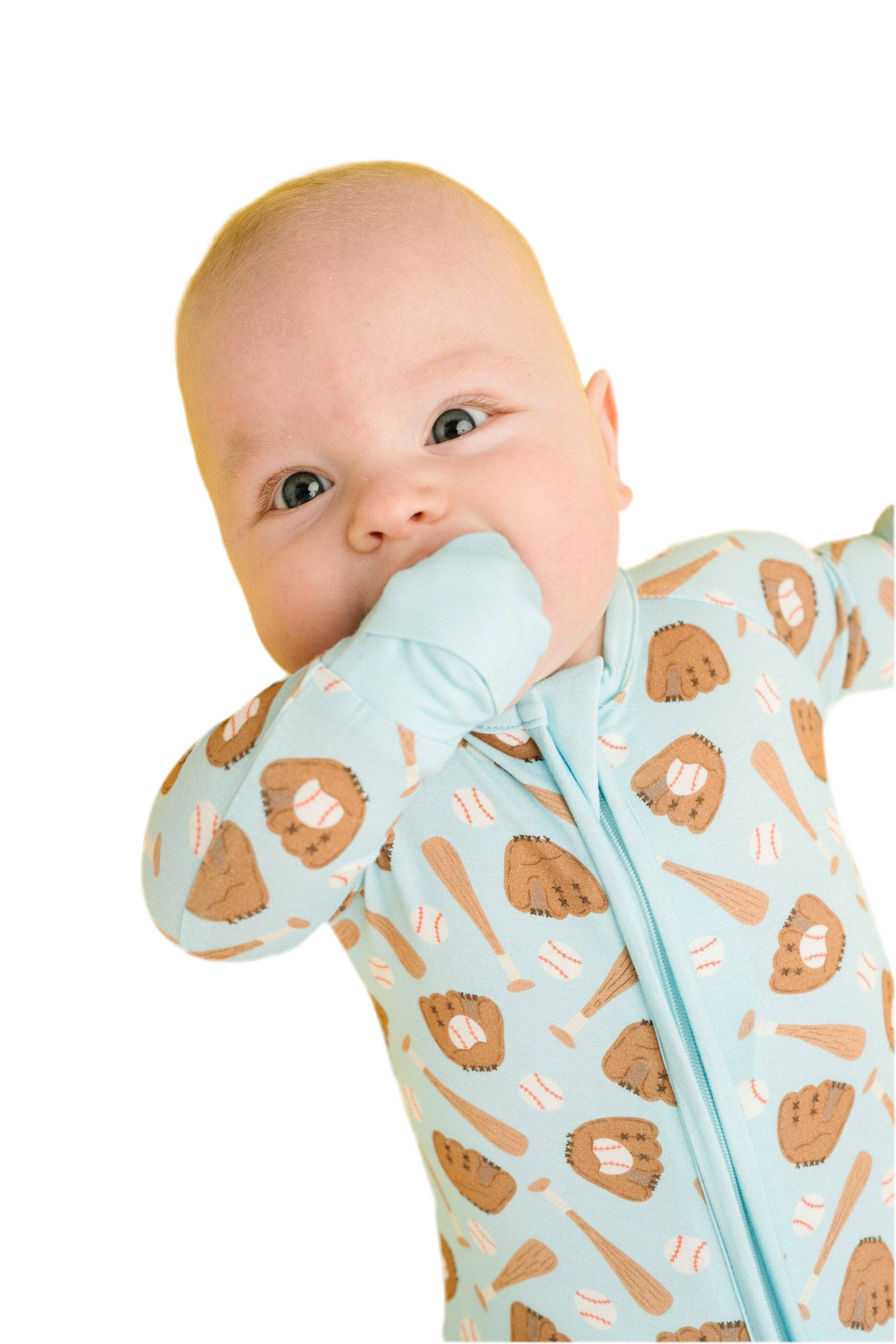 Home Run Blue Bamboo Sleeper - Leah Jean Boutique