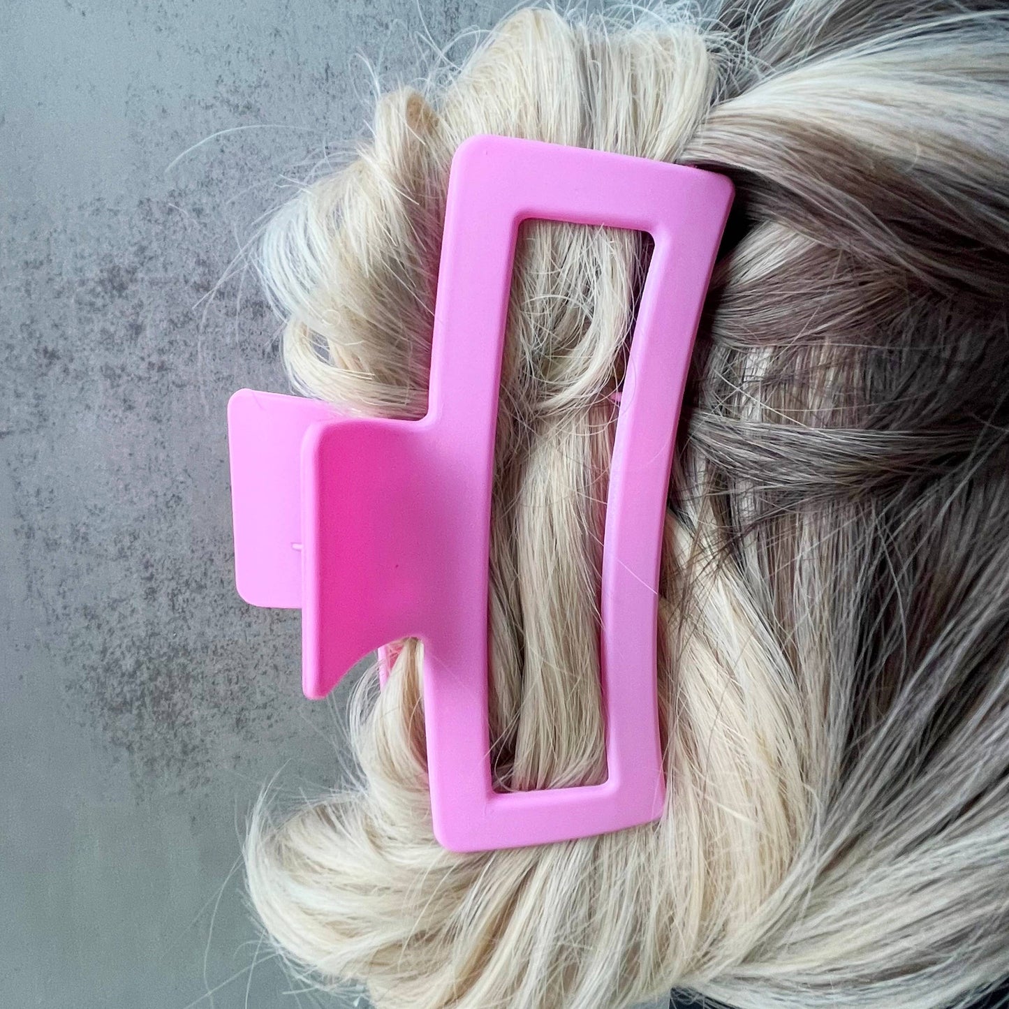 Solid color rectangular claw clip large hair clips - Leah Jean Boutique