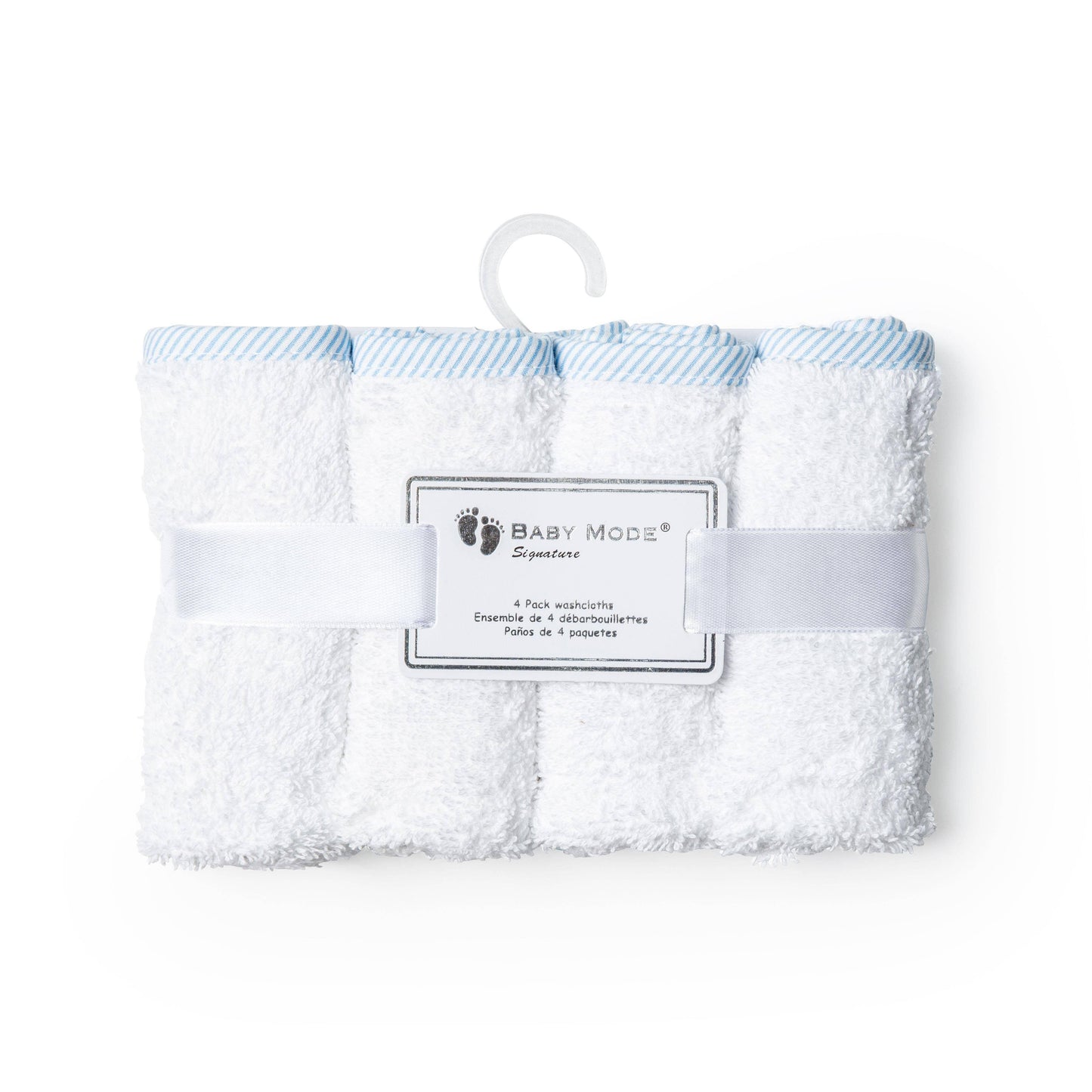 White & Blue Washcloth - Set of 4 - Leah Jean Boutique