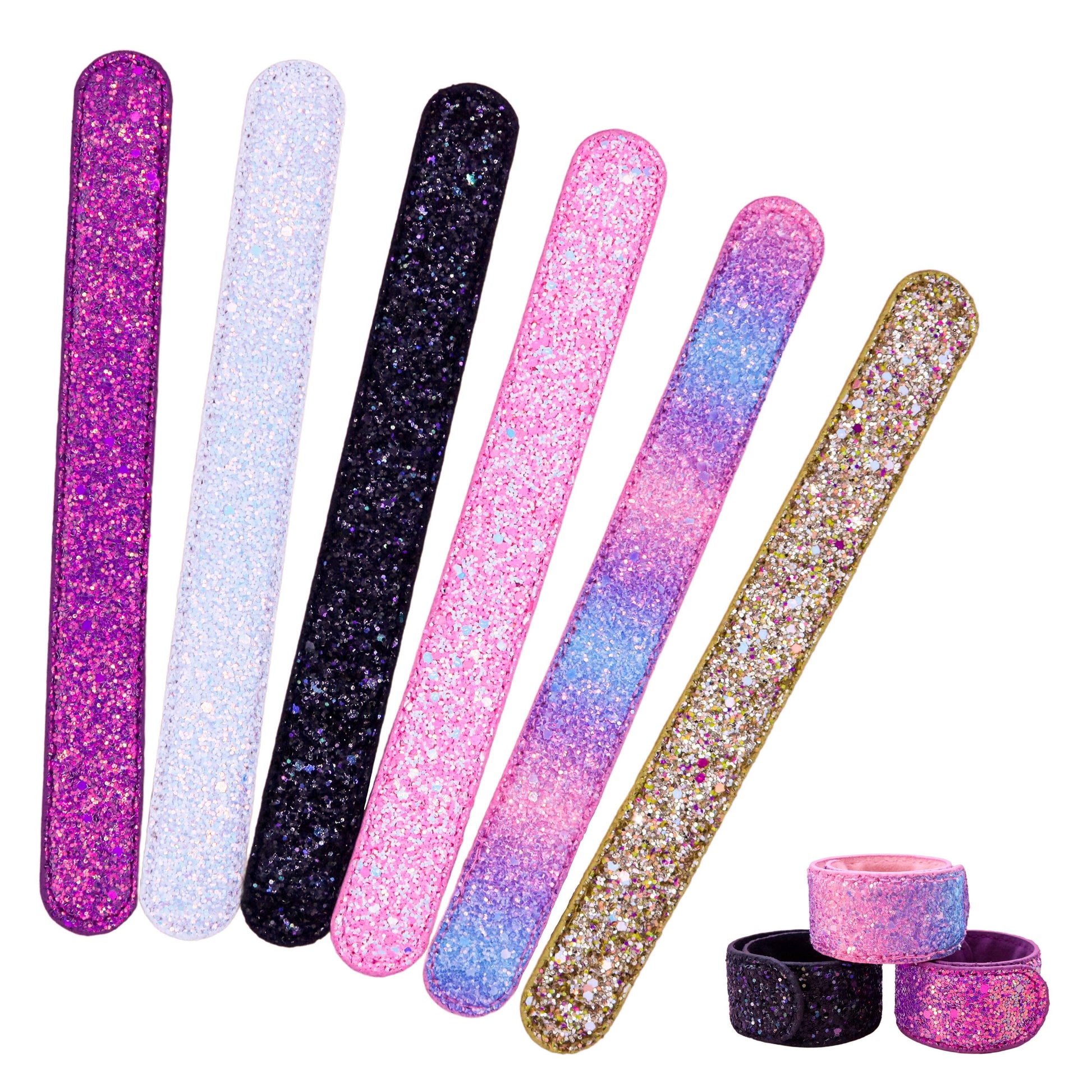 Sparkly Glitter Slap Bracelets - Leah Jean Boutique