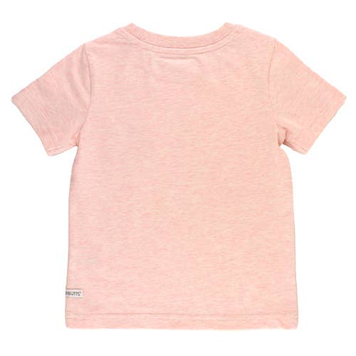 T-shirt rose pâle à manches courtes et poche
