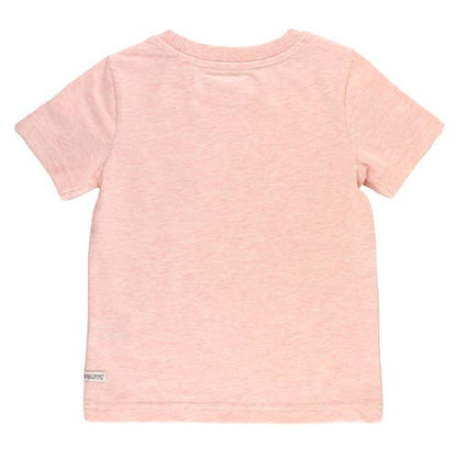 Camiseta rosa pálido con bolsillo de manga corta