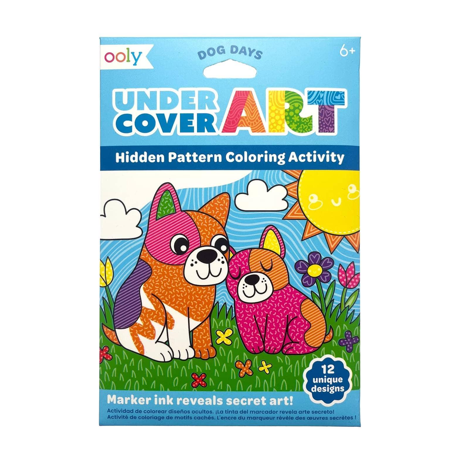 Undercover Art Hidden Patterns Coloring Activity - Dog Days - Leah Jean Boutique