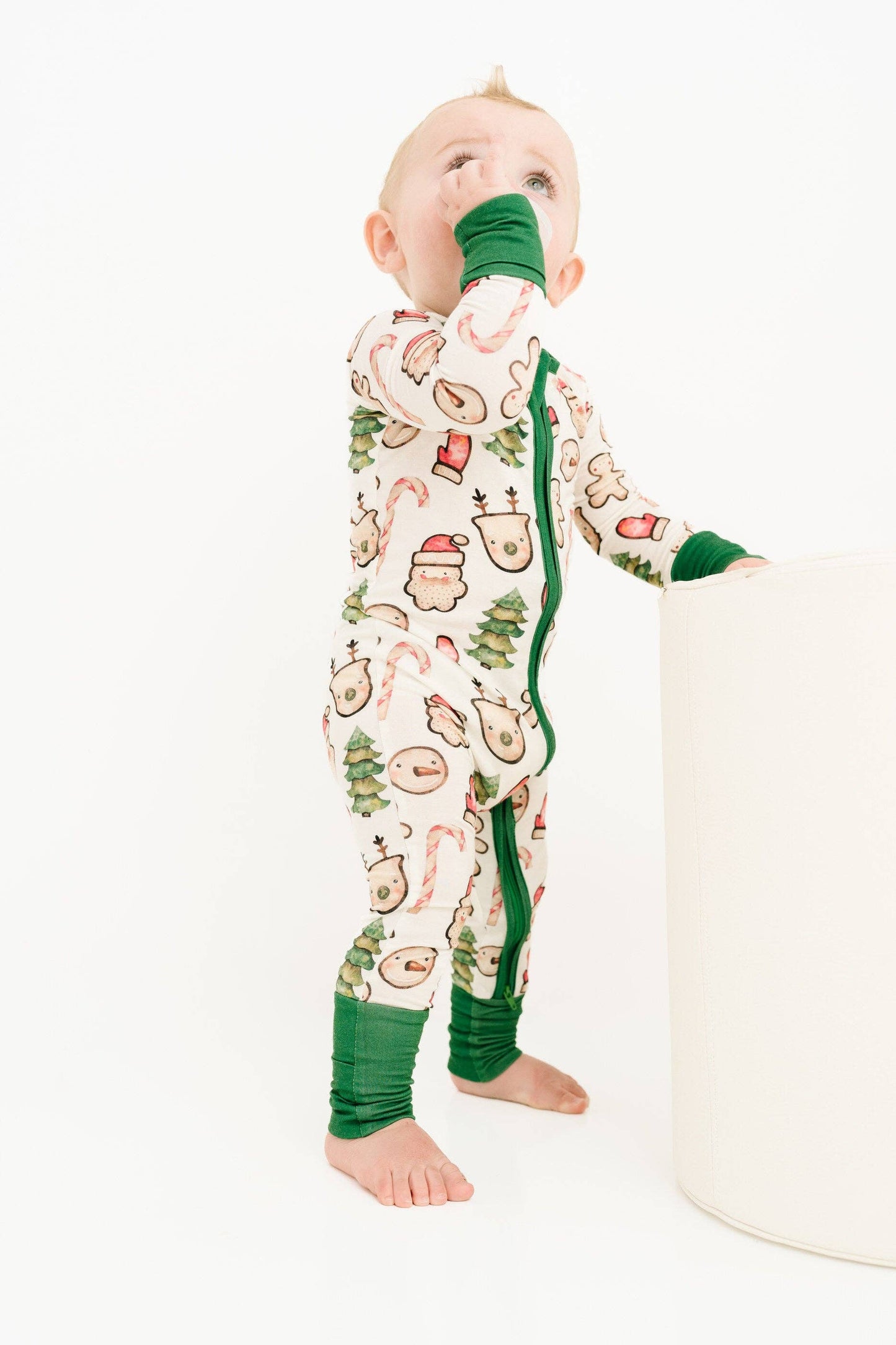 Christmas Cookies Green Bamboo Sleeper - Leah Jean Boutique