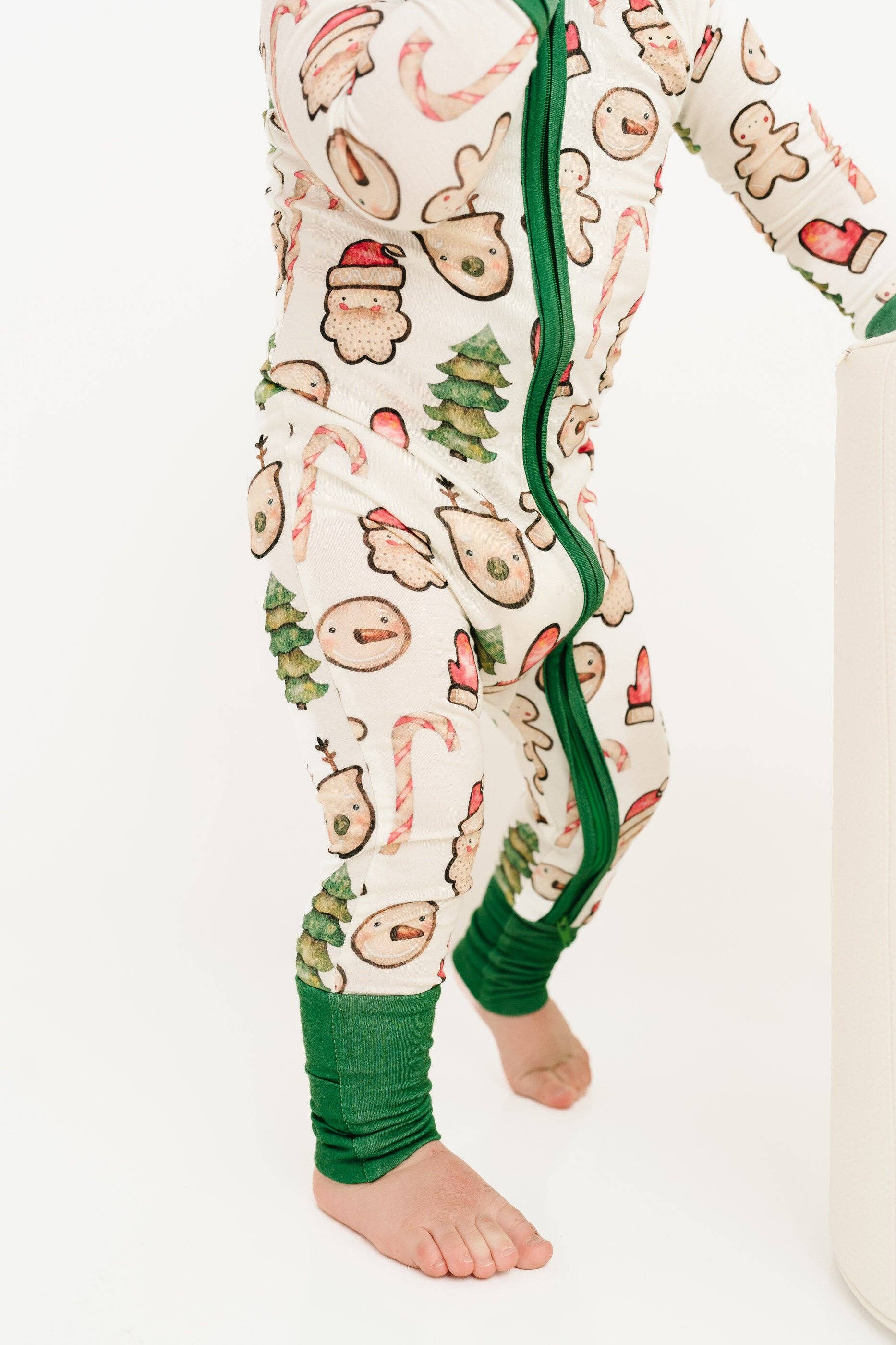 Christmas Cookies Green Bamboo Sleeper - Leah Jean Boutique