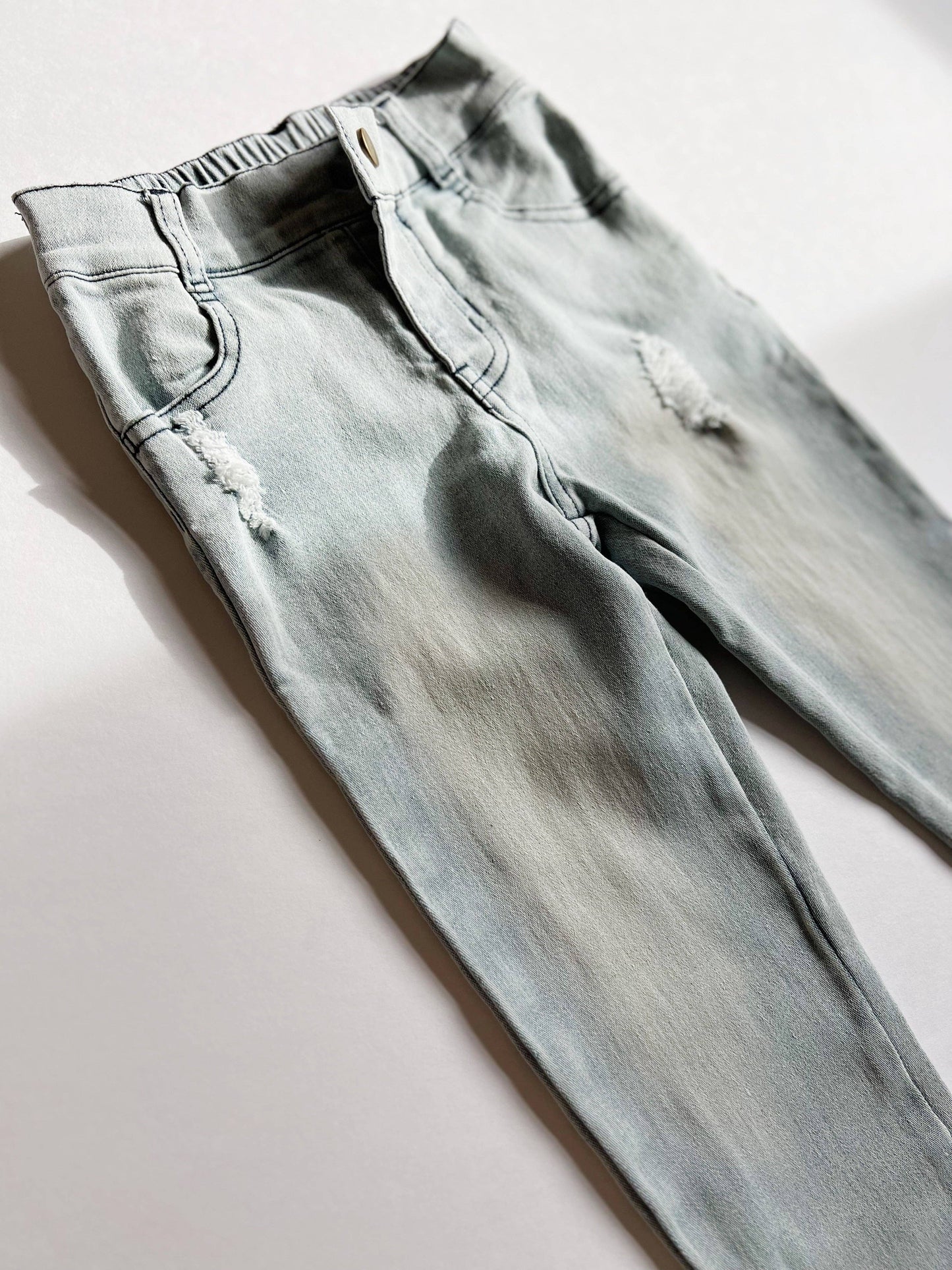 Slate Gray Stretch Denim Jeans - Leah Jean Boutique