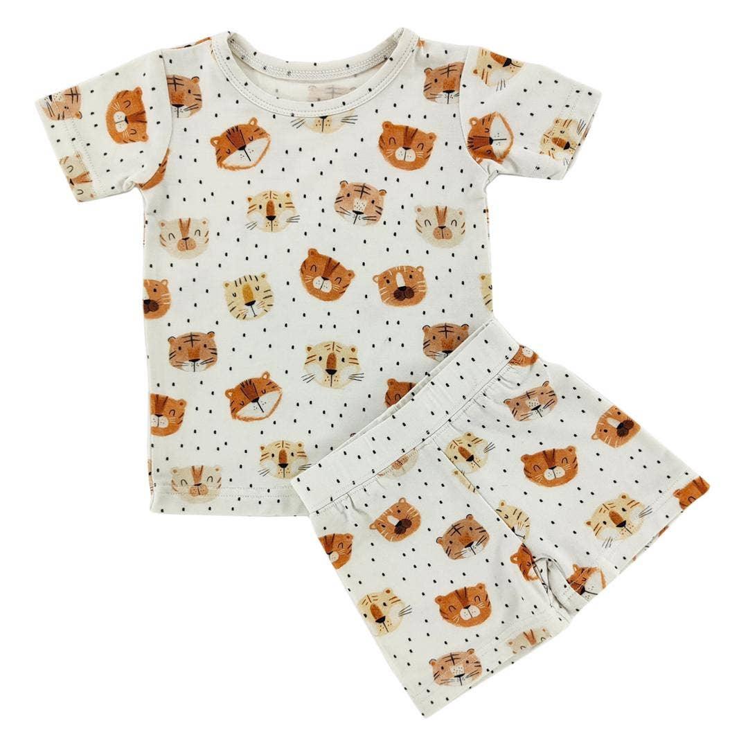 Cub Cuddles Bamboo Shorts Sets - Leah Jean Boutique