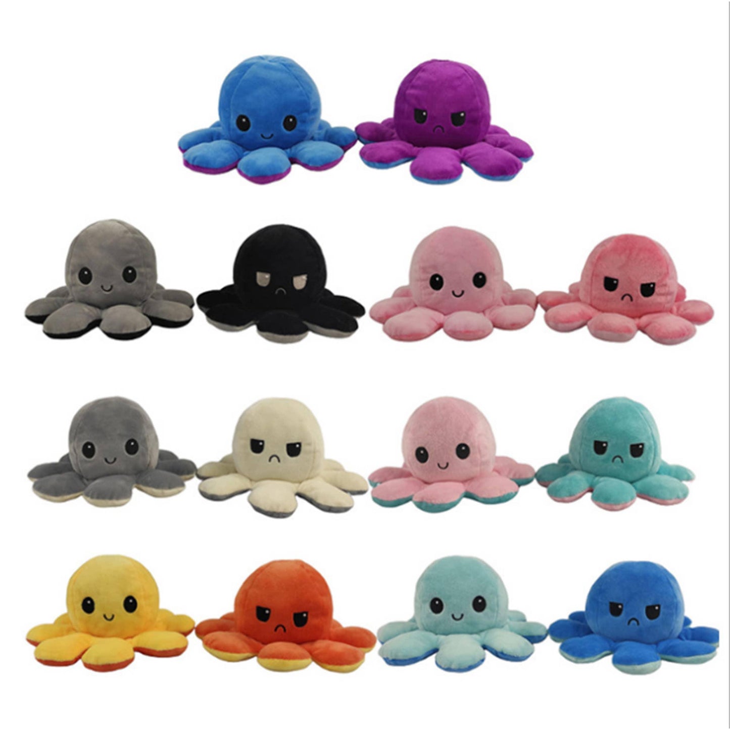 Reversible Octopus Soft Plush Toy