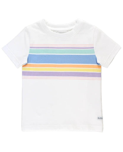 Boys Rainbow Lane Stripe Short Sleeve Basic Tee - Leah Jean Boutique