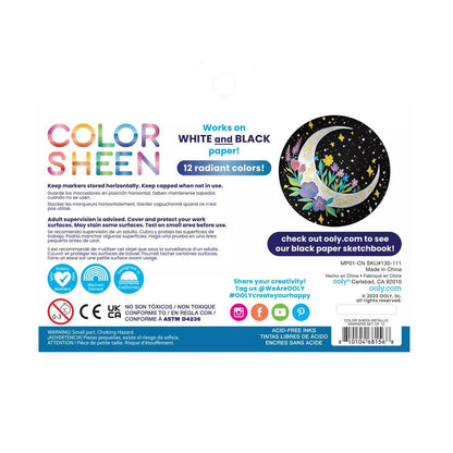 Color Sheen Metallic Markers - Set of 12