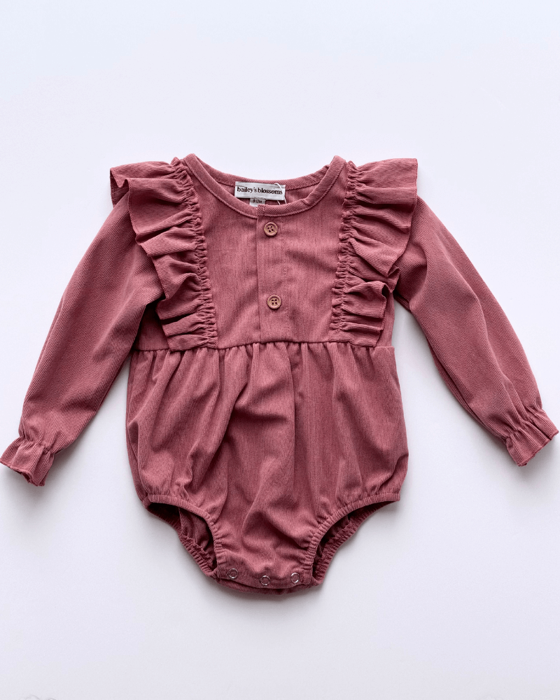 Samantha Bubble Romper - Deep Mauve - Leah Jean Boutique