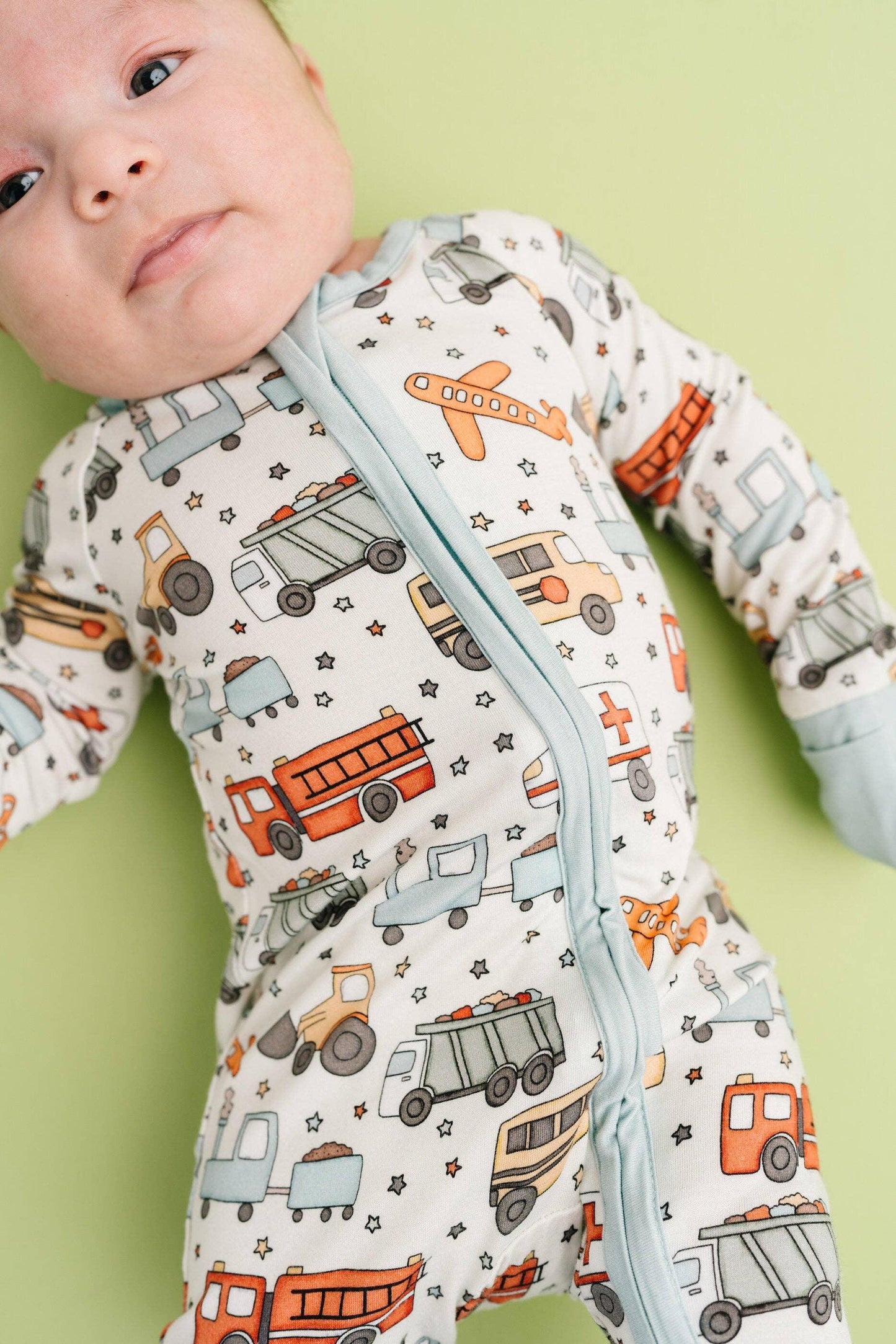 Little Engines Bamboo Sleeper - Leah Jean Boutique