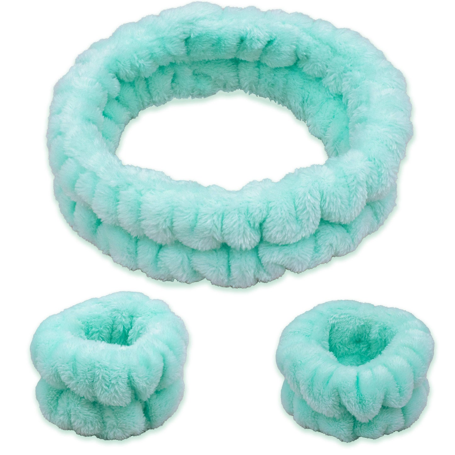 Face Washing Spa Headband and Wristband Set