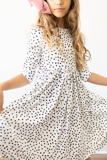 Scattered Dot Twirl Dress - Leah Jean Boutique