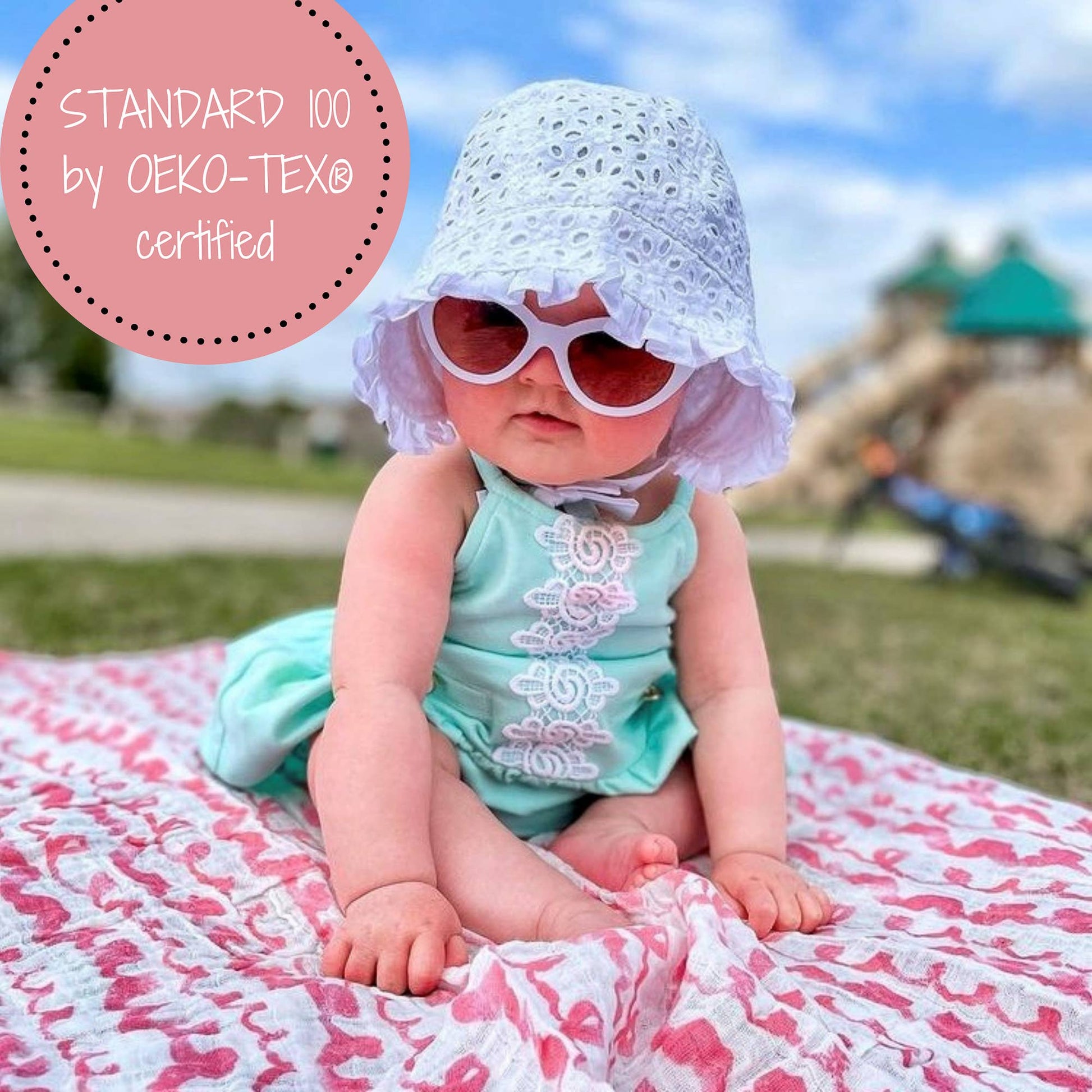 On Wednesdays We Wear Pink  Baby Swaddle Blanket - Leah Jean Boutique