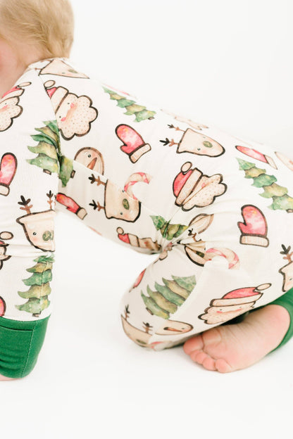 Christmas Cookies Green Bamboo Sleeper - Leah Jean Boutique