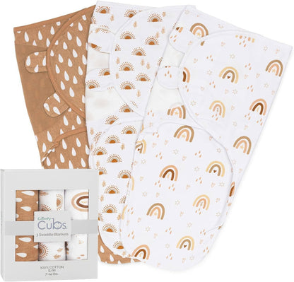 Baby Easy Swaddle Blankets - Pack of 3 by Comfy Cubs