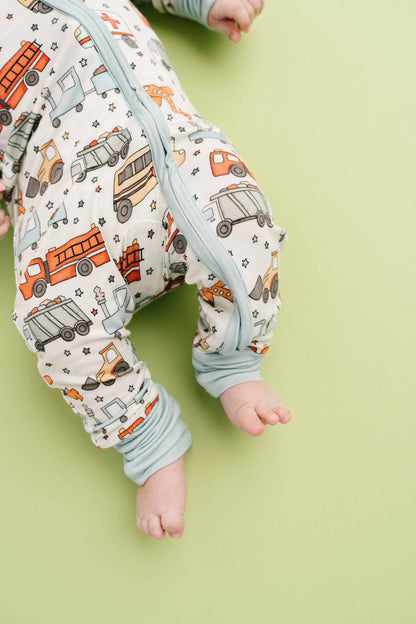 Little Engines Bamboo Sleeper - Leah Jean Boutique