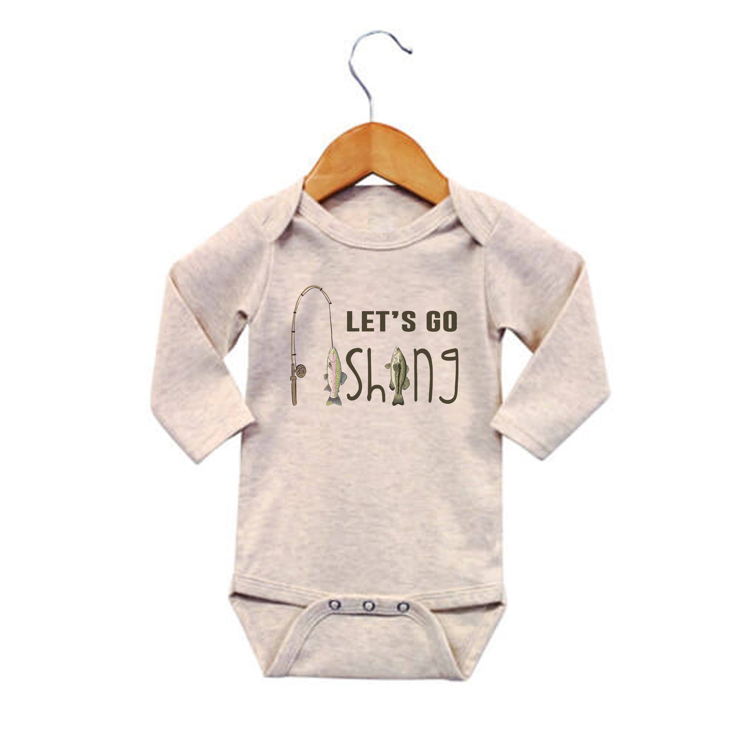 "Let's Go Fishing" Onesie - Leah Jean Boutique