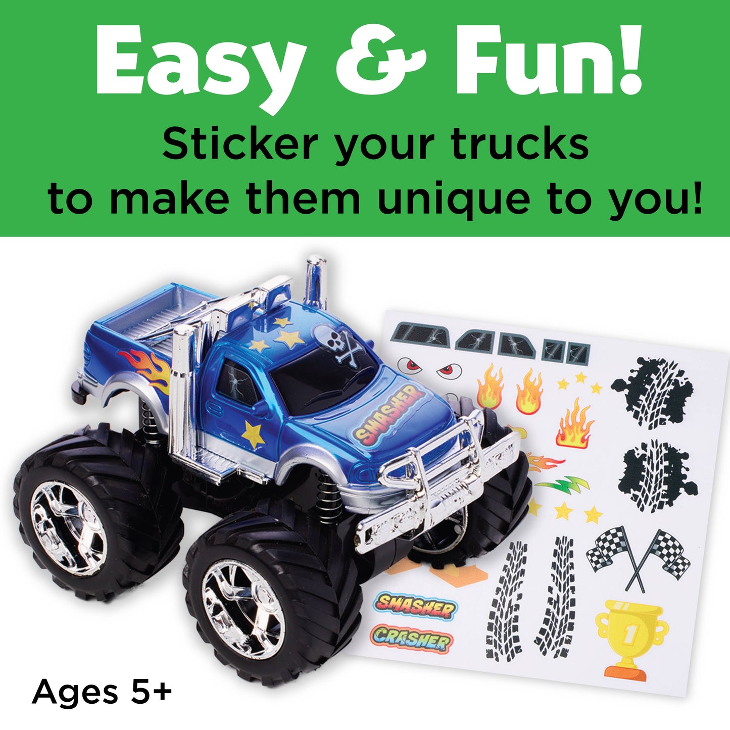 Decorate 2 Monster Trucks Craft Kit