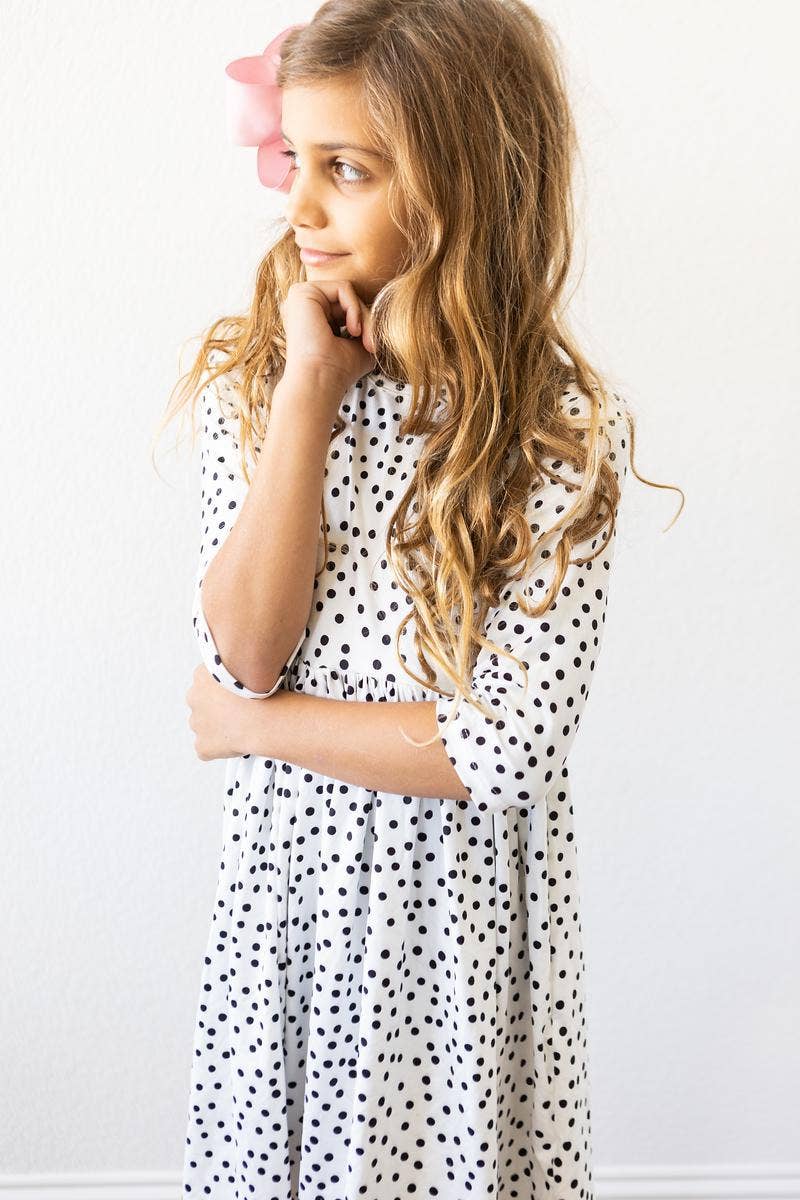 Scattered Dot Twirl Dress - Leah Jean Boutique