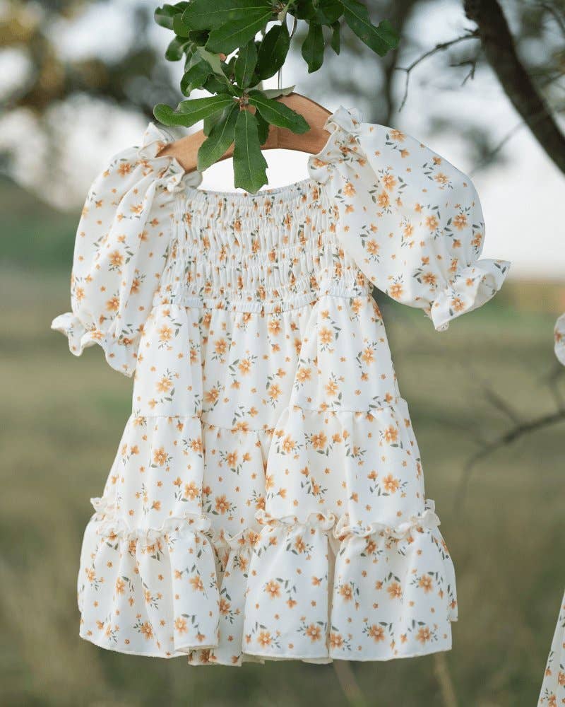 Yellow Floral Katherine Dress - Leah Jean Boutique