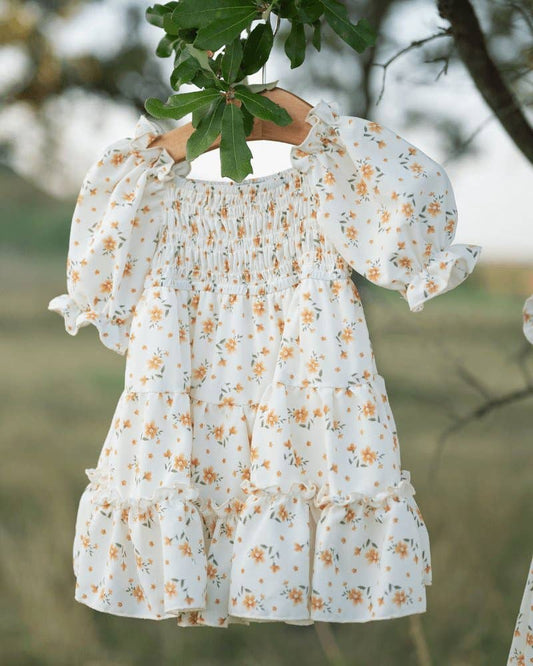 Yellow Floral Katherine Dress - Leah Jean Boutique