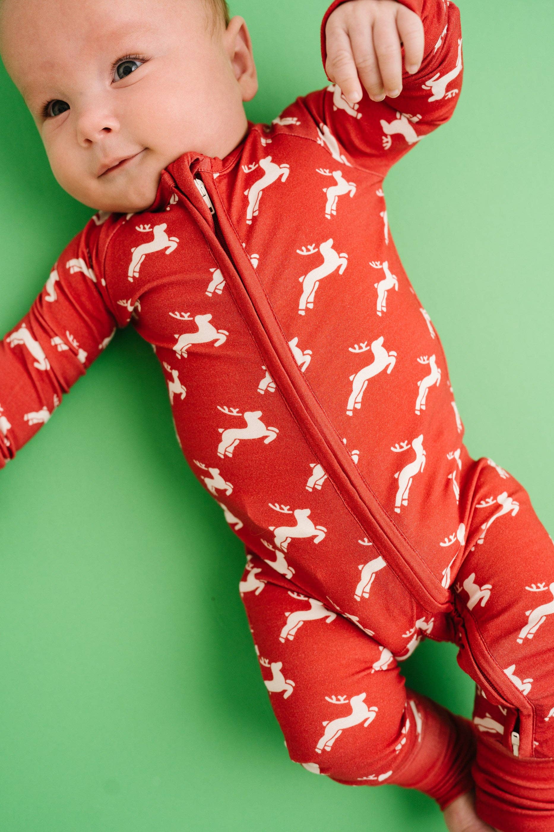 Reindeer Bamboo Sleeper - Leah Jean Boutique