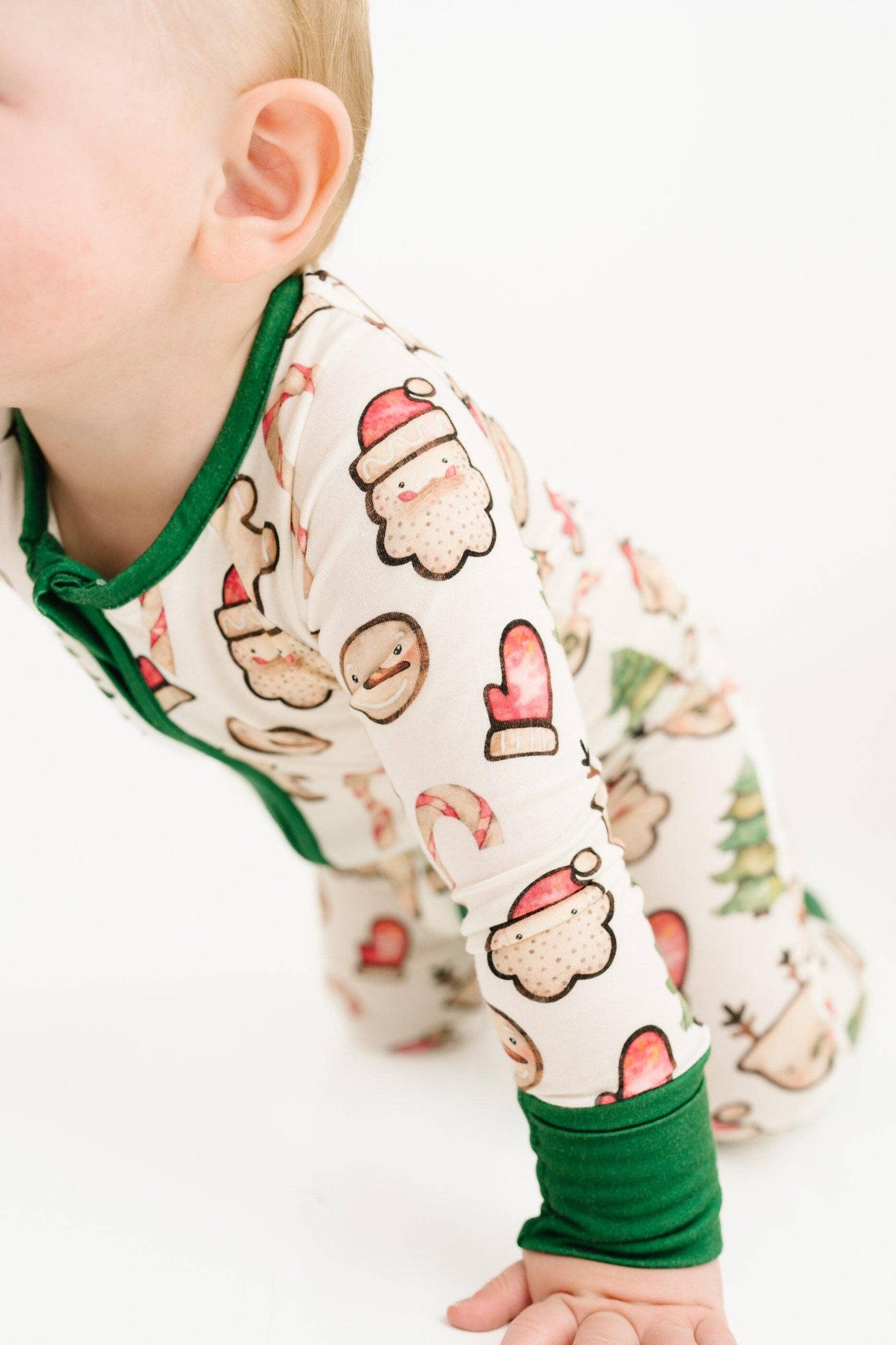 Christmas Cookies Green Bamboo Sleeper - Leah Jean Boutique