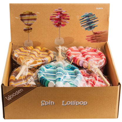 Wooden Spin Lollipop 9 Unit Display - Leah Jean Boutique