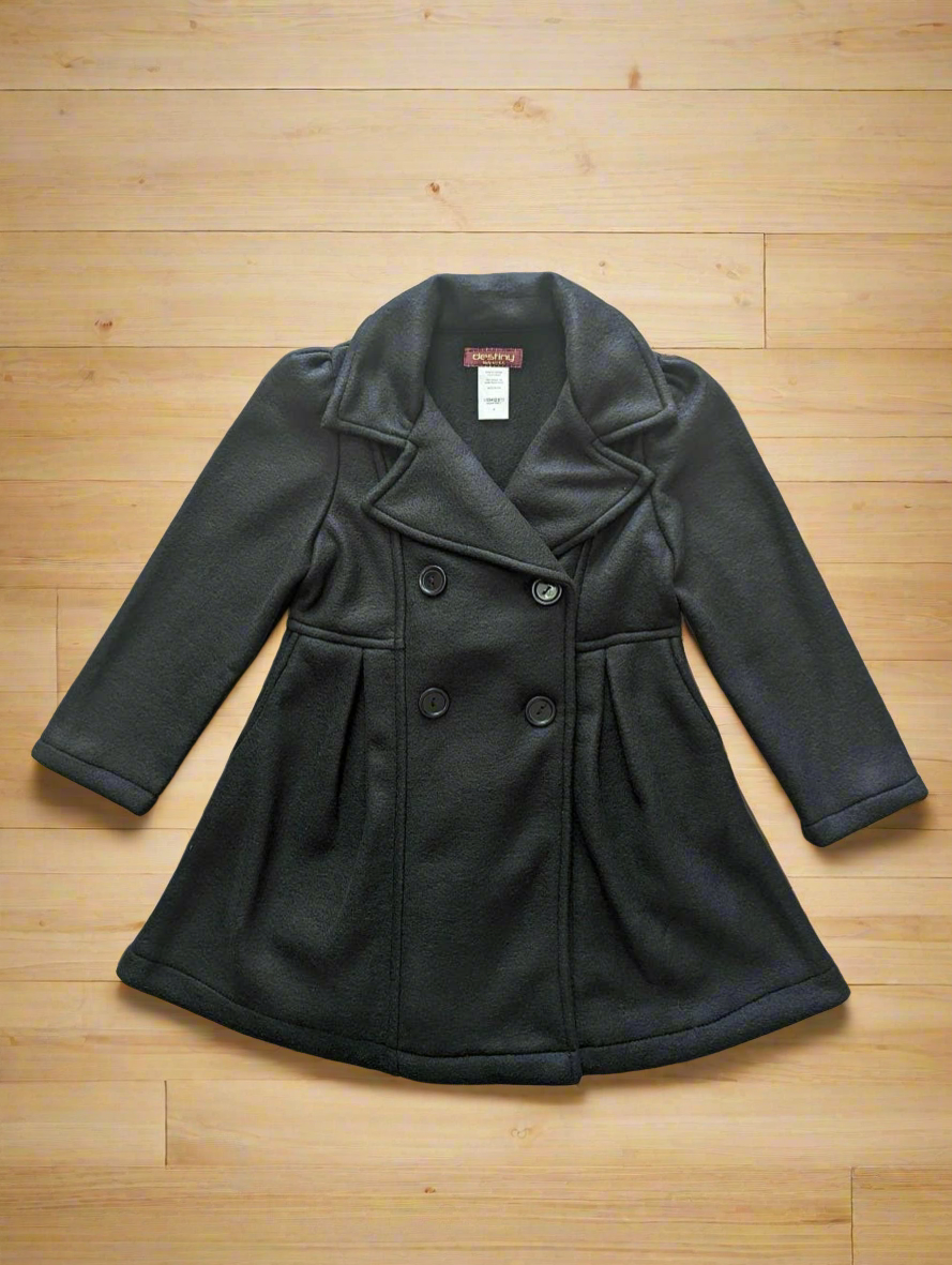 Black Double-Breasted Peacoat - Leah Jean Boutique