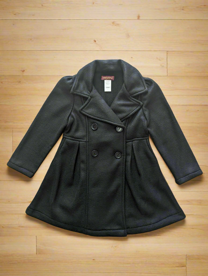 Black Double-Breasted Peacoat - Leah Jean Boutique