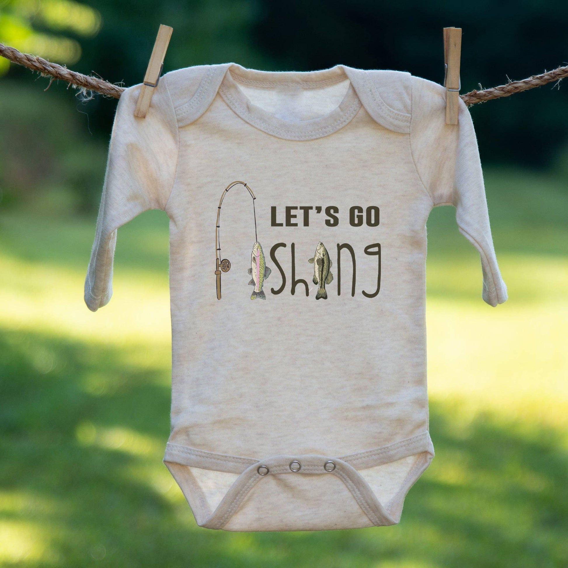 "Let's Go Fishing" Onesie - Leah Jean Boutique