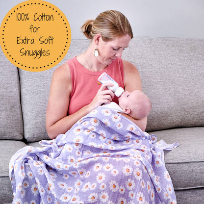 Beautiful Daisy Baby Swaddle Blanket