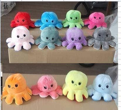 Reversible Octopus Soft Plush Toy