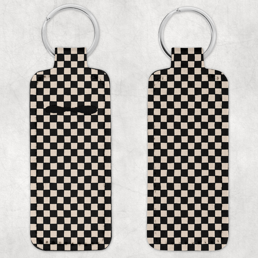 Black & White Check Lip Balm Holder - Leah Jean Boutique