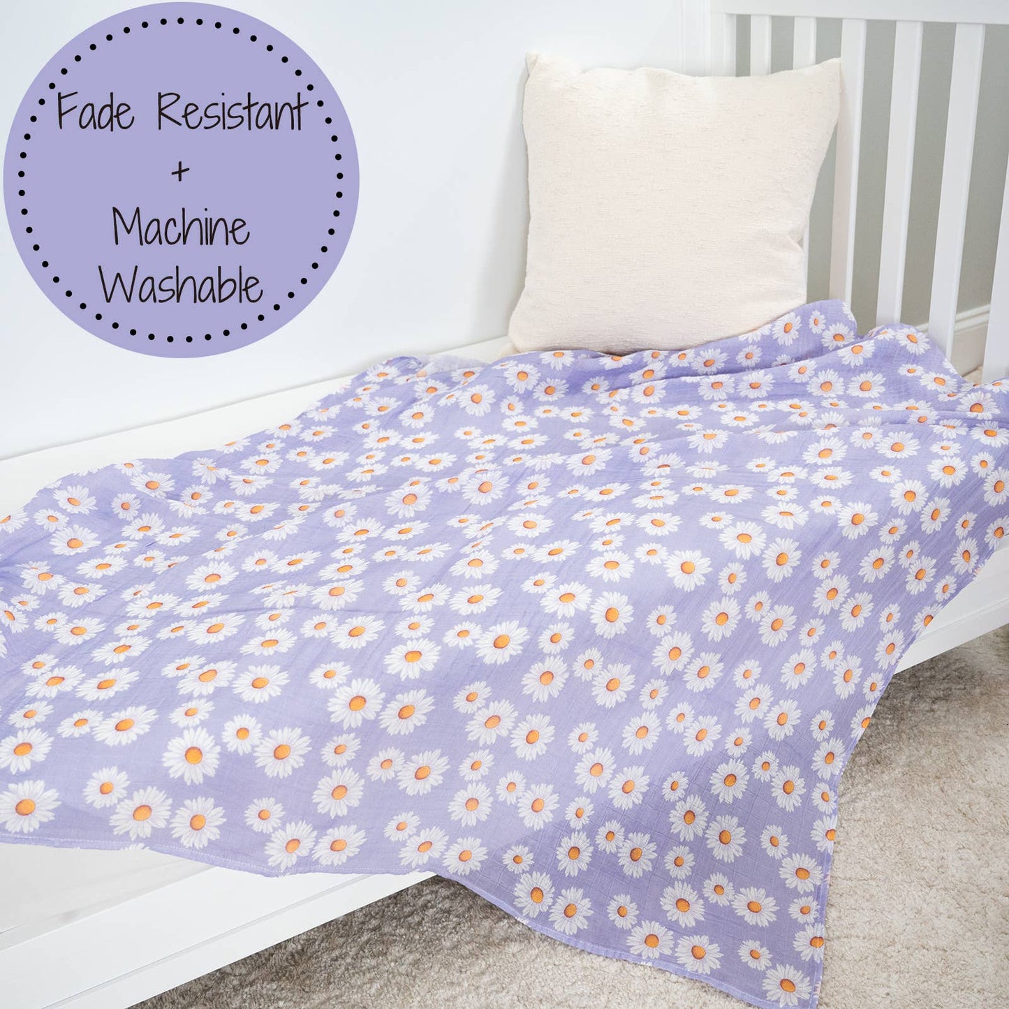 Beautiful Daisy Baby Swaddle Blanket