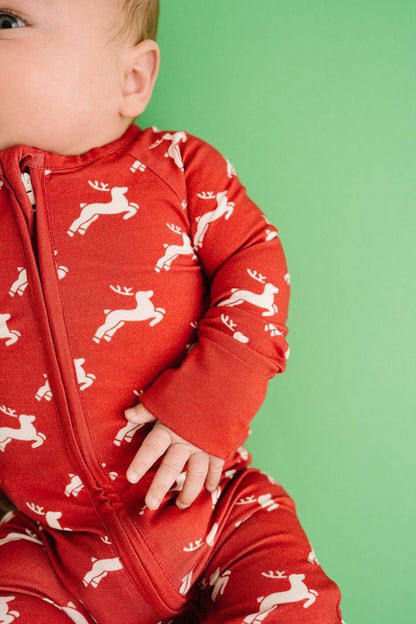 Reindeer Bamboo Sleeper - Leah Jean Boutique