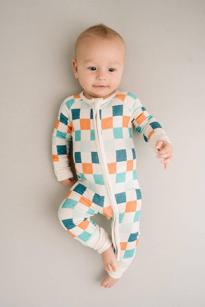 Grunge Checkered Bamboo Sleeper - Leah Jean Boutique