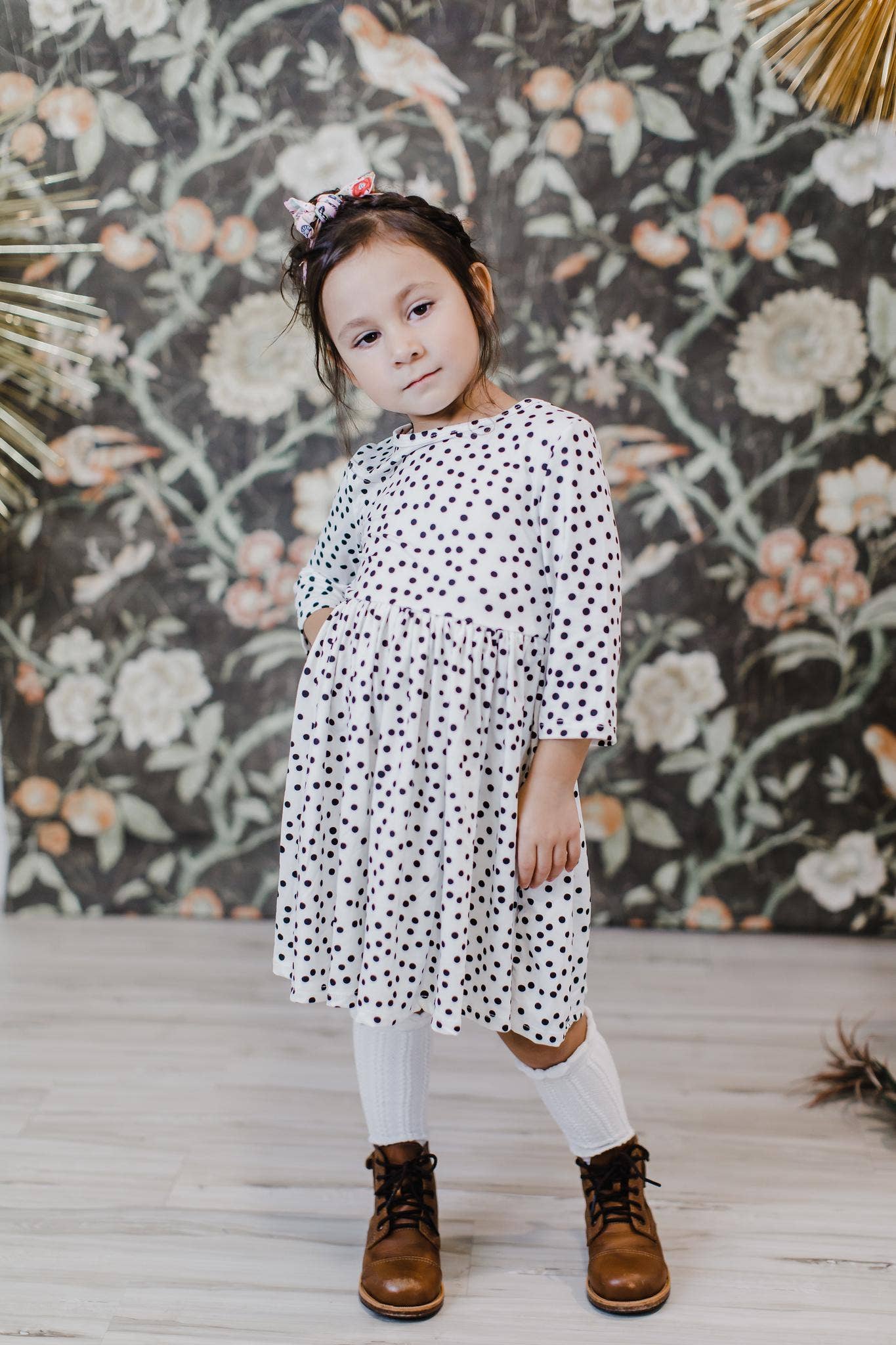 Scattered Dot Twirl Dress - Leah Jean Boutique