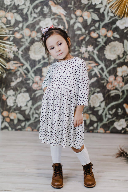 Scattered Dot Twirl Dress - Leah Jean Boutique