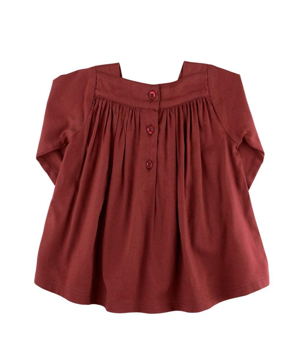 Girls Rosewood Square Neck Top - Leah Jean Boutique