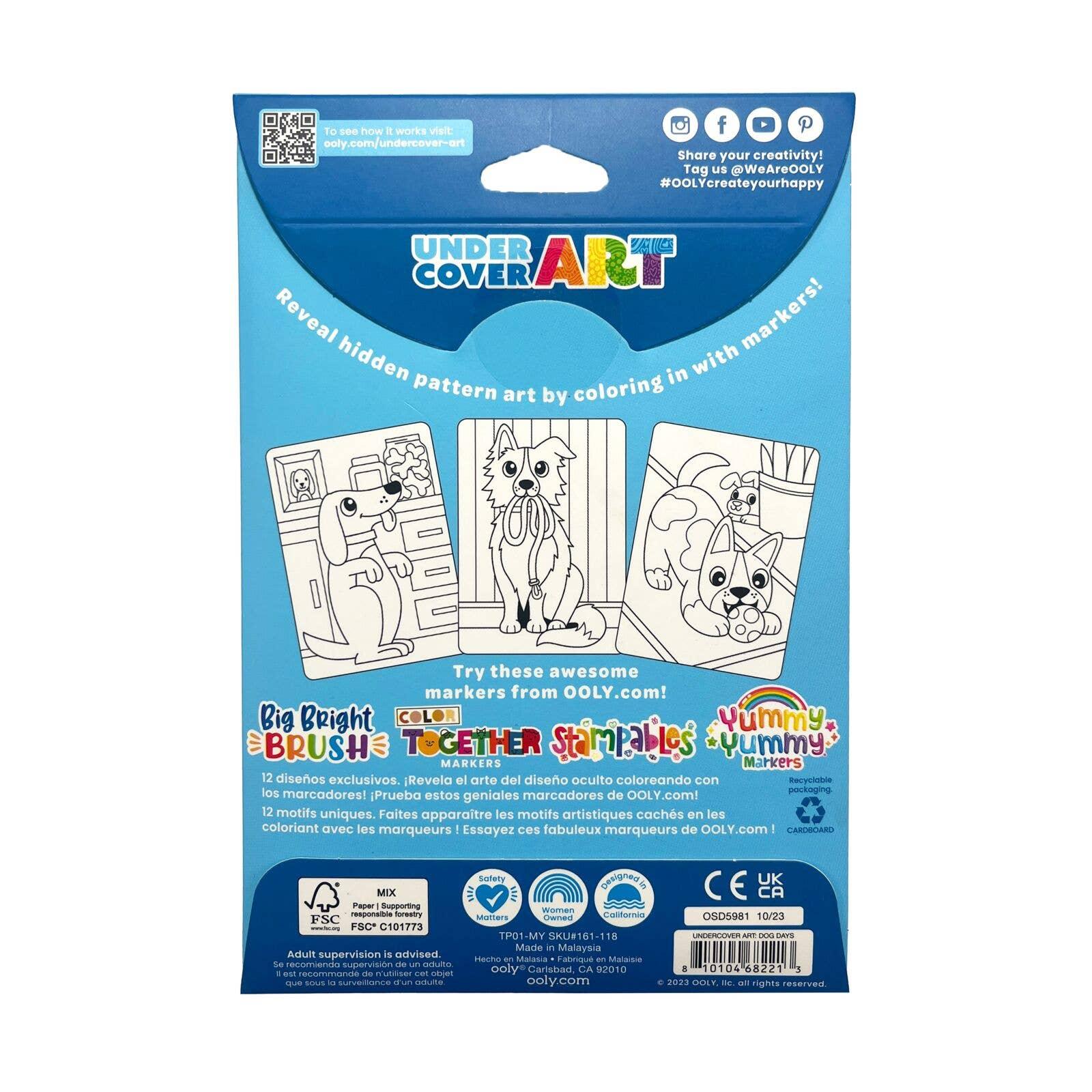 Undercover Art Hidden Patterns Coloring Activity - Dog Days - Leah Jean Boutique