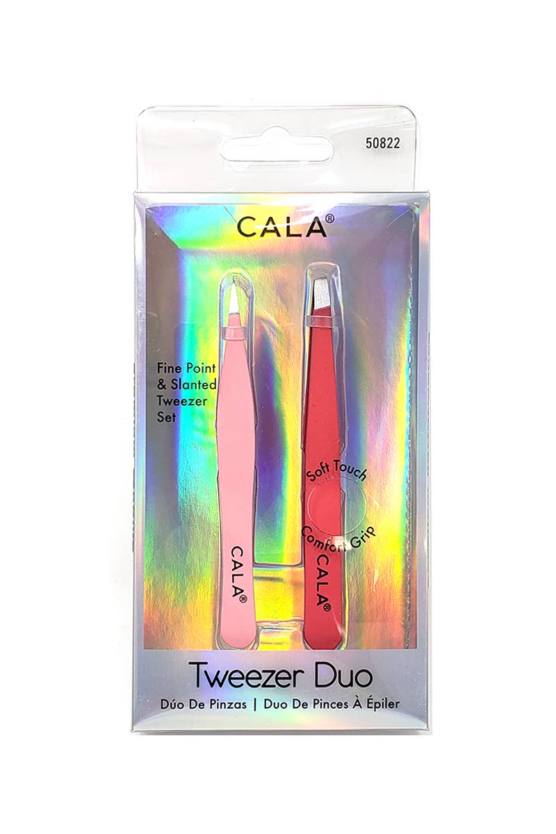 Soft Touch Tweezer Duo Set Coral - Leah Jean Boutique