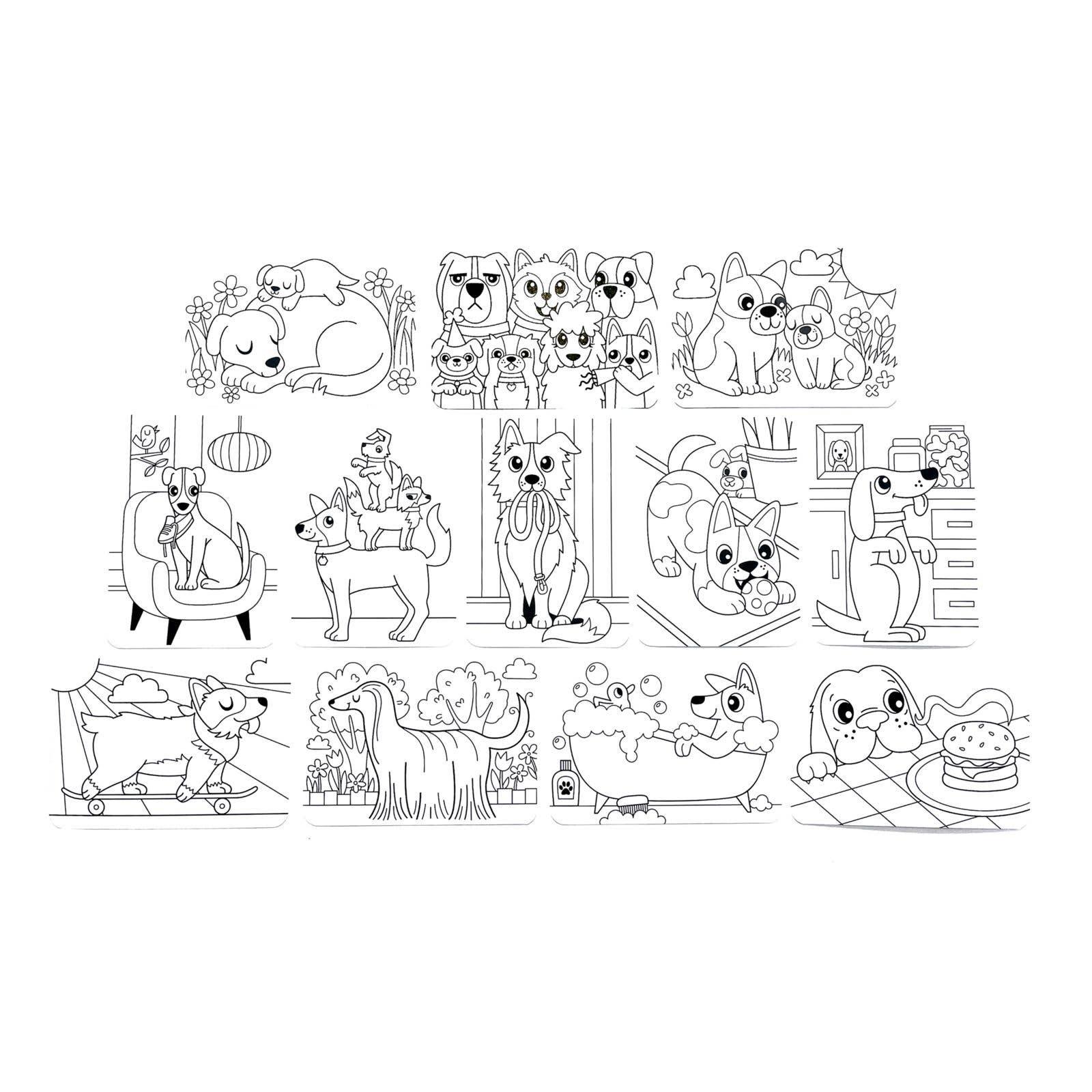 Undercover Art Hidden Patterns Coloring Activity - Dog Days - Leah Jean Boutique