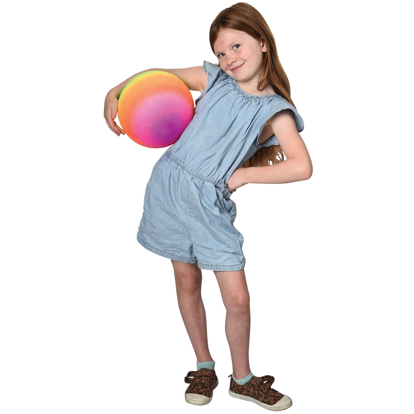 9" Rainbow Playground Balls 12-unit case pack (Polybags) - Leah Jean Boutique