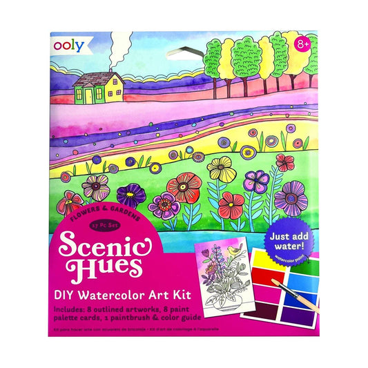 Scenic Hues D.I.Y. Watercolor Kit Flowers & Gardens - Leah Jean Boutique