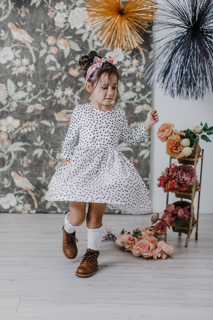 Scattered Dot Twirl Dress - Leah Jean Boutique