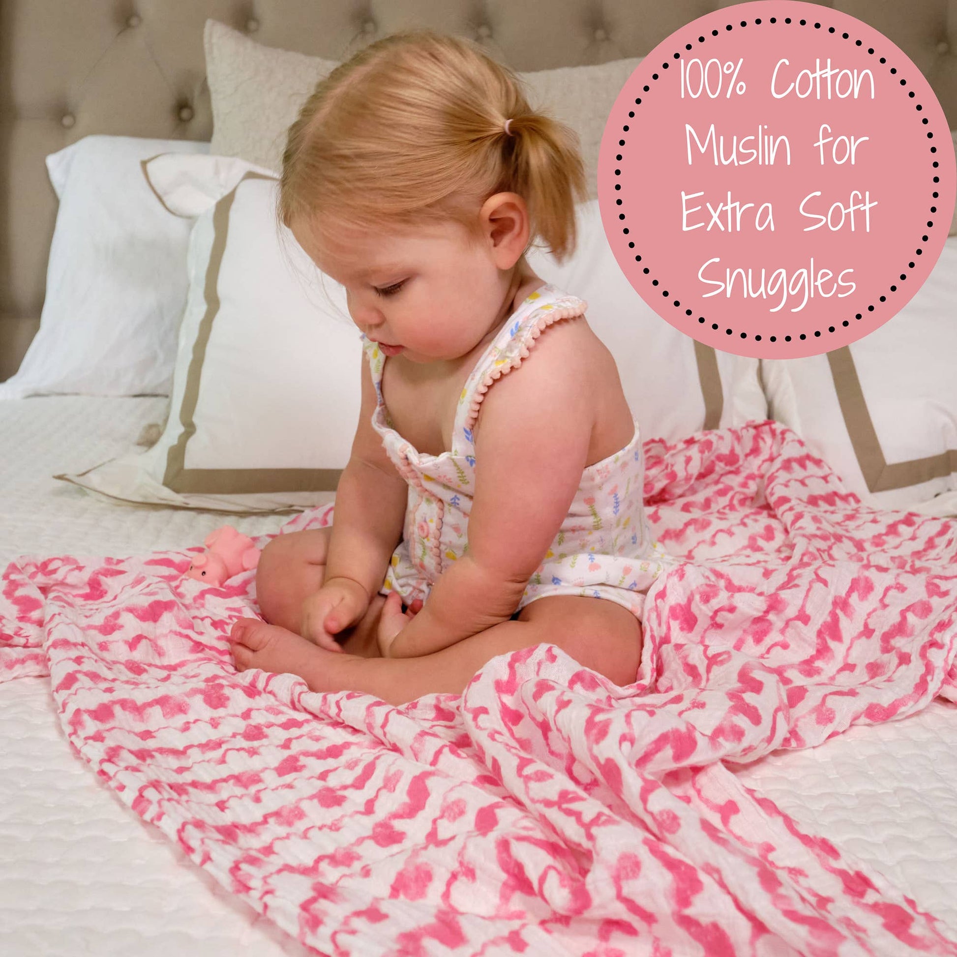 On Wednesdays We Wear Pink  Baby Swaddle Blanket - Leah Jean Boutique