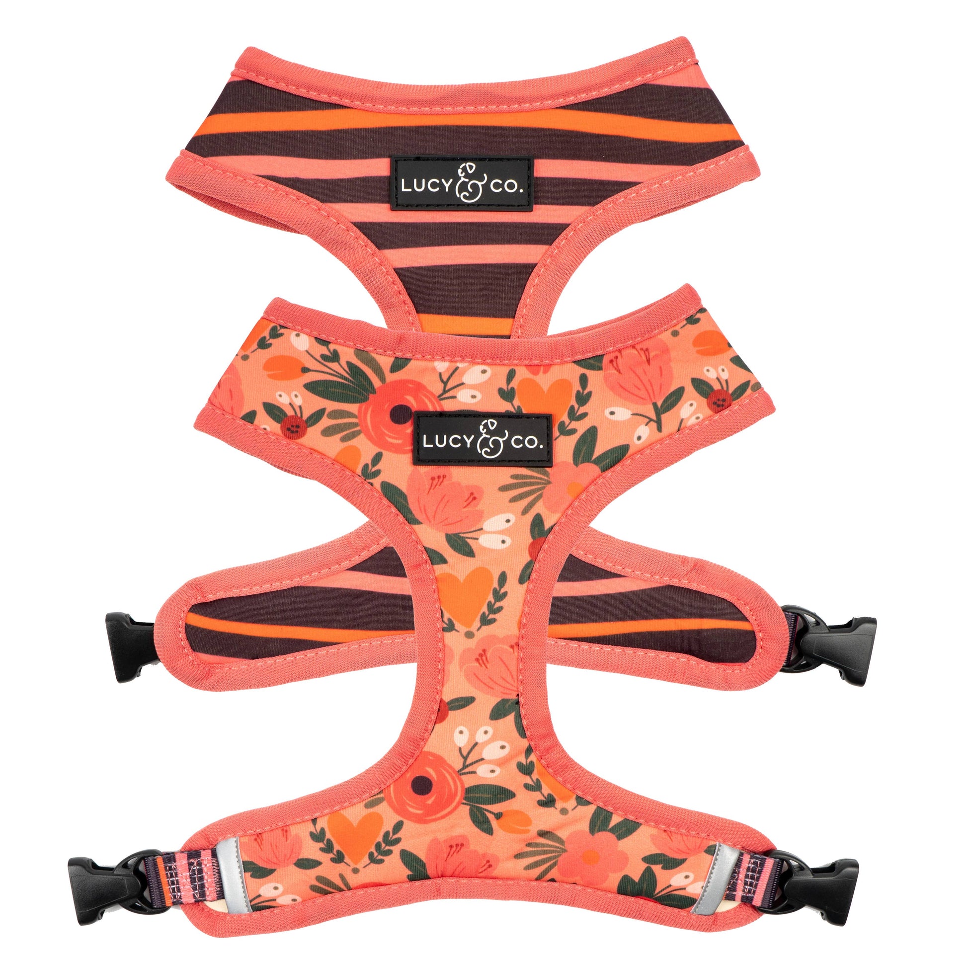 Posy Pink Reversible Harness - Leah Jean Boutique